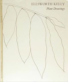 the front cover of an illustrated book with lines drawn on it and leaves in the background