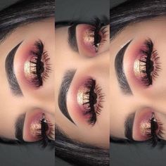 👑✨FOLLOW @saltteaa for more FABULOUS PINS!!✨👑. Rose Gold Eyeshadow, Video Makeup, Alat Makeup, Gold Makeup, Makeup Eye Looks, Baddie Makeup, Gorgeous Eyes, Drugstore Makeup