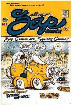 an old comic book with cartoon characters riding in the car and talking to each other