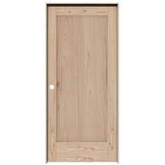 a wooden door on a white background