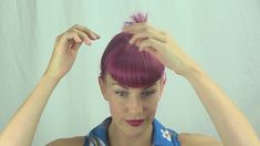 How I trim my Bettie Bangs with Sellotape - Fitfully VIntage - YouTube Rockabilly Bangs, Retro Bangs, V Bangs, Retro Hairstyles Tutorial, Bangs Tutorial, Bouffant Hair, Pin Curls