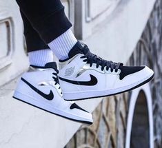 Air Jordan 1 Mid "Alternate Think 16" Air Jordan 1 Mid White, Jordan 1 Mid White, Jordan 1 Outfit, Air Jordan 1 Outfit, Jordans For Sale, Jordan Yeezy, Jordan Outfit, Black Basketball Shoes, Sneakers Jordans