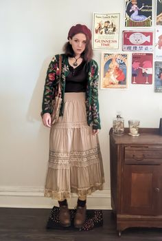 Fairycore Lookbook, Granny Core Outfits, Quirky Summer Outfits, Grandma Core Fashion, Grandmacore Aesthetic Outfit, Grandma Core Outfit, Grandmacore Fashion, Destiny Core, Goth Cottagecore Fashion