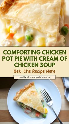 Indulge in the ultimate comfort food with this classic chicken pot pie made with rich and creamy cream of chicken soup. This hearty dish boasts tender chicken, flavorful veggies, and a flaky crust that is guaranteed to warm your soul. Whether you're looking for a cozy weeknight dinner or hosting a gathering, this homemade pot pie is sure to be a crowd-pleaser. Treat yourself to the delicious combination of savory filling and buttery pastry, perfect for any occasion. Home Made Chicken Pot Pie Crust, Homemade Pot Pies Chicken, Easy Chicken Pot Pie Cream Of Chicken, Chicken Pot Pie Made With Soup, Jiffy Chicken Pot Pie, Pot Pie With Cream Of Chicken Soup, Chicken Pot Pie Recipe With Cream Chicken Soup, Chicken Pot Pie With Cream Of Mushroom Soup, Chicken Pot Pie With Sour Cream