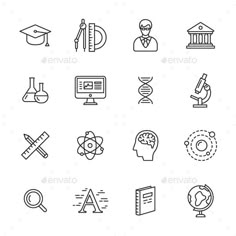 line icons set - miscellaneous business