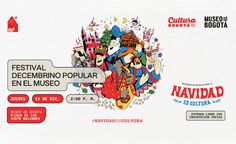 an advertisement for festival in spanish with cartoon characters on the front and back side of it