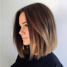 Long Angled Bob Lob with Textured Ends Angled Collarbone Bob, Textured Bob Long, Short Angled Haircut, Long Bob Light Brown, Short Bob Brown Hair With Highlights, Lob Haircut Fine Hair Brunette, Long Bob Highlights Brunette, Long Bob No Layers, Above The Shoulder Haircut Straight