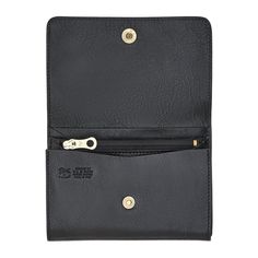 Il Bisonte's black unisex wallet in vegetable tanned cowhide with compartments for coins, ID and credit cards. Flap closes with brass snap button. Inside 4 credit card slots, 3 pockets for documents, 1 zippered coin pocket with brass zipper pull and a banknote compartment. Size: 2" x 10" x 14" Material: Cowhide leatherMetal hardware: Brass Made in Italy by master craftsmen in Il Bisonte's 30 km supply chain. AboutHandmade in Tuscany, Italy IL Bisonte bags and accessories are made exclusively by master craftsmen in Tuscany's most authentic manufacturing tradition. IL Bisonte's iconic vegetable-tanned leathers are processed using an ancient technique involving tannin, a 100% natural powder extracted from the bark of chestnut and quebracho trees. Beauty Gift Card, Tan Cowhide, Phone Shop, Denim Hat, Silk Knit, Tuscany Italy, Digital Gift Card, Summer Accessories, Supply Chain