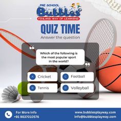 an image of a quiz game with basketballs and racquets