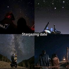 E Stargazing Date Aesthetic, Stargazing Date Ideas, Dream Dates Aesthetic, Date Aesthetic Couple, Stargazing Date, Couples Date Night Aesthetic, Alphabet Dating, Date Ideas For New Couples