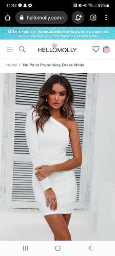 White Dresses Graduation, Mini Robes, Dresses Backless, Lace Up Heels, Mini Dress With Sleeves, Dress White, Sequin Dress, Day Dresses, Graduation Dress