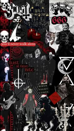 a collage of images with skulls, roses and other things on them that are all over the place