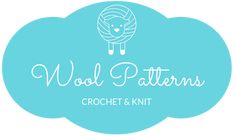 the logo for wool patterns crochet and knit, with a sheep on it