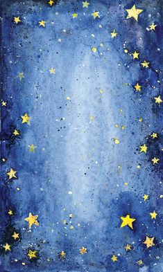 a painting with stars on it in the sky