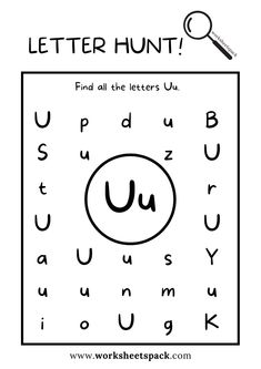 the letter u worksheet for kids to learn how to write and draw letters