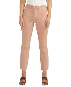 in stock Dusty Coral, High Rise Straight Leg Jeans, Dye Jeans, Silver Jeans, Junior Outfits, Spring Wardrobe, How To Dye Fabric, Coral Color, Stretch Denim