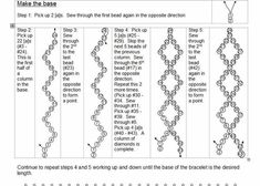 a diagram showing how to make the bead chain for bracelets and necklaces