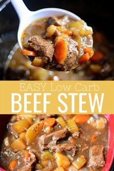 easy low carb beef stew with carrots and potatoes