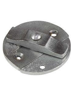 a metal plate with two holes on it