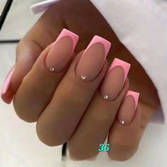 Short Length Hot Pink French Press On Nail Kit. 36 51 Summer Simple Nail Designs, Mate Short Nails, Short And Simple Nail Designs, Hot Short Nails, S Size Nails, Simple Pink And Black Nails, Classy Short Nails Acrylic, Gel X Coffin Nail Designs, Asthmatic Nails