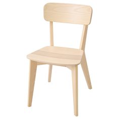 a wooden chair on a white background