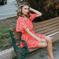 *Floral Print *Coral/Blush *Dress *Lightweight *Flutter Sleeves *Off The Shoulder *Ruffles *Elastic Waist On Back -100% Rayon -Lining 100% Polyester *Model Is Wearing A Size Small Height-5’1 // Waist-25” // Bust-32b Coral Sunset, Sunset Dress, Bird Print Dress, Black Chiffon Dress, Velvet Party Dress, Red Slip Dress, Blush Dress, Coral Blush, Gameday Dress