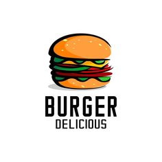 a burger logo with the words,'burger delicious '