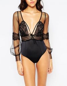 For Love & Lemons Spring 2016 Lingerie Collection Lace Bralette Outfit, Body Noir, Bralette Outfit, Body Suit Outfits, Trendy Swimwear, Cute Lingerie, Lingerie Outfits, Bodysuit Lingerie, Dolce E Gabbana