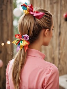 32 Ponytail Hairstyles Easy Enough to Do in Under 5 Minutes – Scan to Talk Colorful Scrunchie, Voluminous Ponytail, Curled Ponytail, Double Ponytail, Ribbon Braids, Ponytail Hairstyles Easy, Bubble Ponytail