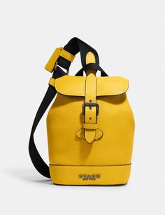 Coach Sling Bag, Black Backpack School, Coach Backpack, Men's Totes, Crossbody Handbags, Coach Men, Coach Outlet, Canary Yellow, Men's Backpack