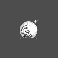 an astronaut sitting on the moon with stars