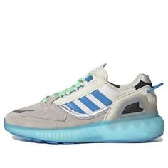 Adidas ZX 5K Boost 'Off White Pulse Blue' GY4160 (SNKR/Wear-resistant/Shock-absorbing) Blue Sneakers With Shock Absorption For Streetwear, Adidas Zx 5k Boost, Marathon Running Shoes, Adidas Zx, Adidas Fashion, Low Top Sneakers, Running Shoes Sneakers, Sneakers Men Fashion, Adidas Originals