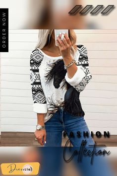 Leisure Ethnic Style Pullover Top Ethnic Style, Ethnic Fashion, Outerwear Women