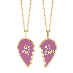 The 14K Enamel BFF Necklaces are a set of 2. One for you and one for your best friend! Choose from 8 different enamel colors and wear this nostalgic friendship piece for years to come.

Sustainable
100% Recycled Gold
Made in Los Angeles

Pieces are personalized with your selected enamel color, therefore are FinalSale Unicorn Barbie, Necklaces Set, Bff Necklaces, Best Friend Jewelry, Best Friend Necklaces, Friend Friendship, For Your Best Friend, Friendship Necklaces, Kids Necklace