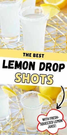 the best lemon drop shots with fresh squeezed lemon juice