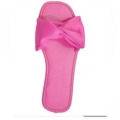 New Without Box Never Worn Size 7 Chic Flat Flip Flops For Day Out, Chic Pink Flat Slides, Chic Pink Slip-on Slides, Chic Pink Synthetic Slides, Kate Spade Pink Open Toe Sandals, Kate Spade Summer Sandals With Round Toe, Kate Spade Flat Beach Sandals, Kate Spade Beach Sandals For Spring, Kate Spade Flat Sandals For Vacation