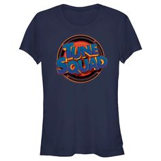 Ready for a rematch? Be the first of your friends to get your officially licensed Space Jam: A New legacy apparel starring all your favorite Looney Tunes in the long-awaited upcoming sequel! Size: medium. Color: navy blue. Gender: female. Age Group: adult. Pattern: Movie Logo. Material: Cotton. Fan Merchandise Logo T-shirt With Crew Neck, Fan Merchandise Logo T-shirt Crew Neck, Fan Merchandise Graphic Tee With Logo, Graphic Tee With Logo For Fan Merchandise, Fan Apparel Crew Neck Top With Logo, Fandom T-shirt With Logo Print For Fans, Fandom Logo Print T-shirt For Fans, Fandom Logo Print T-shirt For Fan Merchandise, Fandom Logo Print T-shirt Fan Merchandise