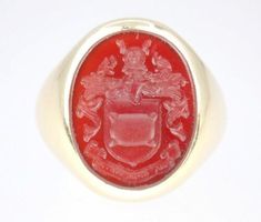 (eBay) Find many great new & used options and get the best deals for Vintage 18K Carnelian Intaglio Sheep Farming Coat Of Arms Signet Seal Ring 6.75 at the best online prices at eBay! Free shipping for many products! Heirloom Red Signet Ring With Polished Finish, Classic Red Oval Cabochon Signet Ring, Formal Carnelian Signet Ring With Polished Finish, Classic Red Intaglio Ring, Red Oval Cabochon Signet Ring For Formal Occasions, Vintage Red Oval Cabochon Signet Ring, Classic Carnelian Signet Ring For Formal Events, Classic Carnelian Signet Ring For Formal Occasions, Classic Red Signet Ring For Formal Occasions