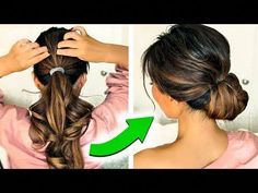 Holiday season is here!  OMG...💗Here's the Easy Everyday Hairstyles video - https://youtu.be/ISMBMDkY_eo .💗My Recent Favorites video - https://youtu.be/slZ... Frizzy Hair Updo, Indian Simple Hairstyles, Topsy Tail Hairstyles, Hairstyles For Everyday, Holiday Updo, Side Bun Hairstyles, Tail Hairstyle, Easy Everyday Hairstyles, Easy Updo Hairstyles