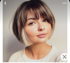 Bob With Straight Across Bangs, Short Bob Fringe Hairstyles, Stacked Bob Hair Color Ideas, Sassy Bob Haircut With Bangs, Floppy Bob Haircut, Very Short Choppy Bob, Short Bob Colored Hair, Bob With Internal Layers, Bobs With Short Bangs