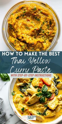 how to make the best thai yellow curry paste with step - by - step instructions