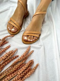 Handmade Leather Toe Ring Sandals With Round Toe, Handmade Leather Sandals With Open Heel, Handmade Leather Open Toe Sandals, Handmade Leather Open Toe Ring Sandals, Handmade Leather Toe Ring Sandals With Ankle Strap, Greek Gladiator, Black One Piece Jumpsuit, Sandals Greek, Handmade Sandals