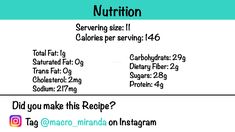 an image of the nutrition label for nutrition, including calories per serving