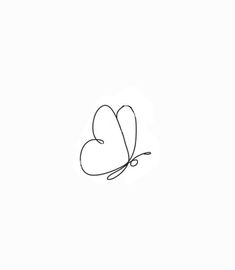 a black and white drawing of a heart with scissors in the shape of a butterfly