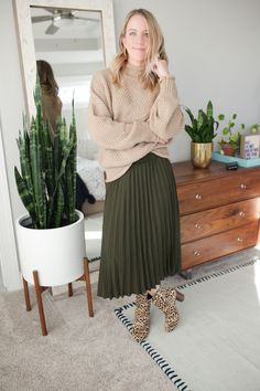 Shop our Influencers' top picks on Amazon Sweater On Top Of Dress Outfit, Sweater Over Dress Outfit Winter, Oversized Sweater With Skirt, Sweater And Skirt Outfit Autumn, Sweater With Midi Skirt, Long Skirt And Sweater Outfit, Oversized Sweater And Skirt Outfit, Dress With Sweater Over It, Sweaters Over Dresses