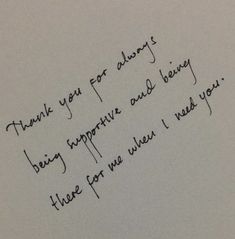 a handwritten thank you for always being important and being there for two years ago