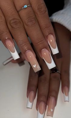 Latina Mami Nails, Boyfriend Acrylic Nails, Nail Ideas Ballerina Shape, Nails Acrylic French Tip Design, Basic Acrylic Nail Designs, Nails Acrylic Basic, Nail Designs For Birthday, Bestie Nails Ideas, Every Day Nails