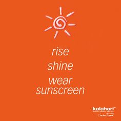 Rise, shine & wear sunscreen! #kalaharilifestyle #skincare #ageprevention #sunscreen #quoteoftheday #quotestoliveby Feeling Quotes, Prevent Aging, Wear Sunscreen, Face Sunscreen, Quote Of The Day, Quotes To Live By, Sunscreen, Lifestyle, Quotes