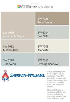 the color scheme for sherylin williams's paint colors