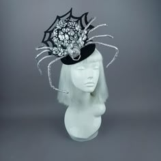 Headgear Fashion, Spider Hat, Burlesque Fashion, Gothic Crown, Rave Mask, Silly Hats